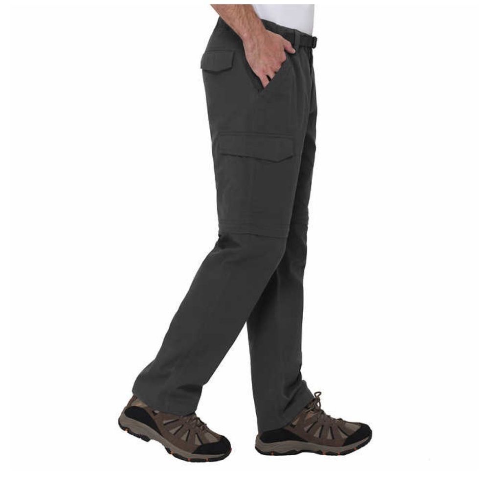 BC Clothing Men’s Convertible Pant in Gray Size 30/32x34